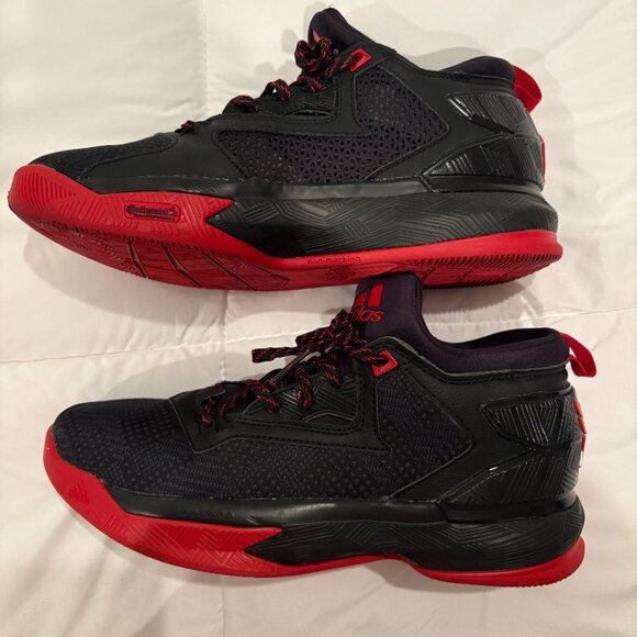 ADIDAS DAMIAN LILLARD 2 Black Red F37124 Men's Size 8.5 - Picture 9 of 12